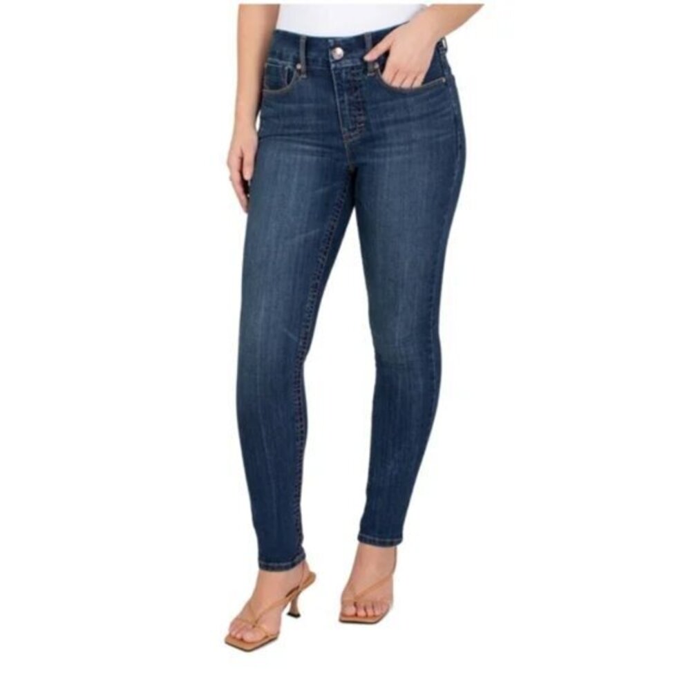 Seven7 High Rise Skinny Jean With Studded Back Pocket Details